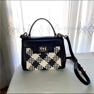 Michael Kors Black/White Leather Bag